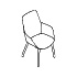 chair with a wooden base Senda SDA2P14 high backrest