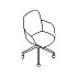 chaise avec piètement pivotant en aluminium Senda SDA2P19K 