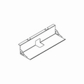  SG12S cable rail for desks with sliding worktops, w. 1200 mm & 1400 mm