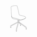 krzesło podstawa obrotowa Ulti UKP17 podstawa aluminiowa czteroramienna