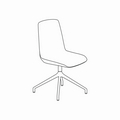 krzesło podstawa obrotowa Ulti UKP19 podstawa aluminiowa czteroramienna