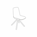 krzesło podstawa drewniana Ulti UKP9 podstawa aluminiowa czteroramienna