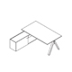 Chefschreibtisch Viga V03LMC Platte 25 mm