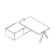 Chefschreibtisch Viga V06LMC Platte 25 mm