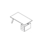 executive desk with pedestal Viga V08PMC tabletop 25 mm
