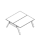 scrivanie bench Viga V218MC piano 25 mm