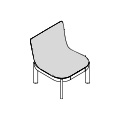 Seat with a backrest