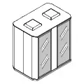 Glass back walls