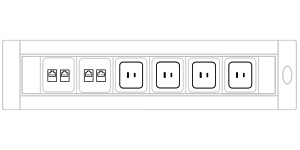 Mediabox S92E USA (4x230V, 4xRJ45) x 2