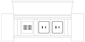Mediabox M06H USA (2x230V, 1xUSB A, 1xUSB C, 1xHDMI) z 2
