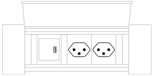 Mediabox M06 Swiss (2x230V, 1xUSB A, 1xUSB C) x 2