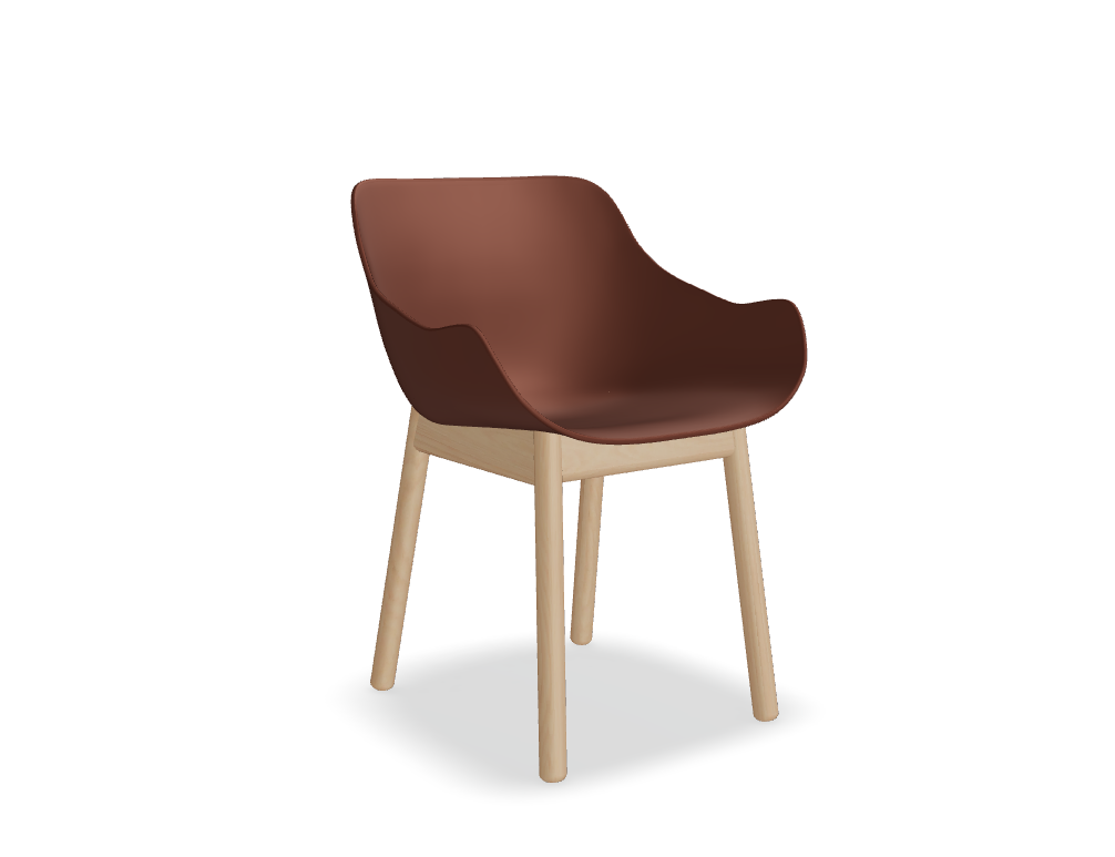 krzesło podstawa drewniana -  BALTIC - siedzisko tworzywowe - podstawa - 4 nogi, drewniana