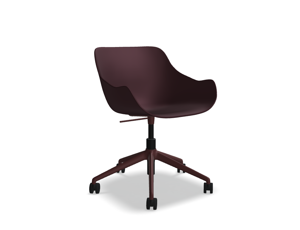 krzesło z regulacją wysokości -  BALTIC BASIC - siedzisko tworzywowe, podstawa - 5-cio ramienna aluminiowa, regulacja wysokości; siedzisko obrotowe - 360°