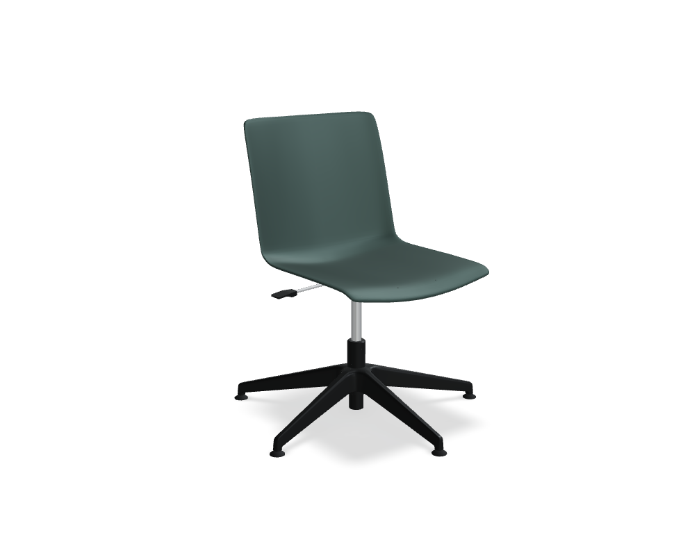 krzesło podstawa obrotowa -  SHILA - siedzisko tworzywowe - podstawa - 5-cio ramienna, tworzywowa, regulacja wysokości; stopki tworzywowe