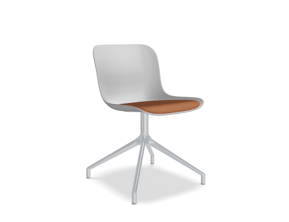 krzesło podstawa aluminium polerowane
 -  BALTIC REMIX - siedzisko tworzywowe z poduszką; podstawa - 4-ro ramienna aluminium polerowane, stopki tworzywowe; siedzisko obrotowe   - 360°