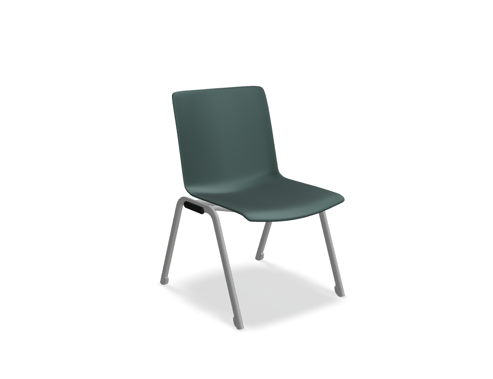 conference chair -  SHILA - seat polypropylene - base - 4-legged, powder coated steel, polypropylene feet