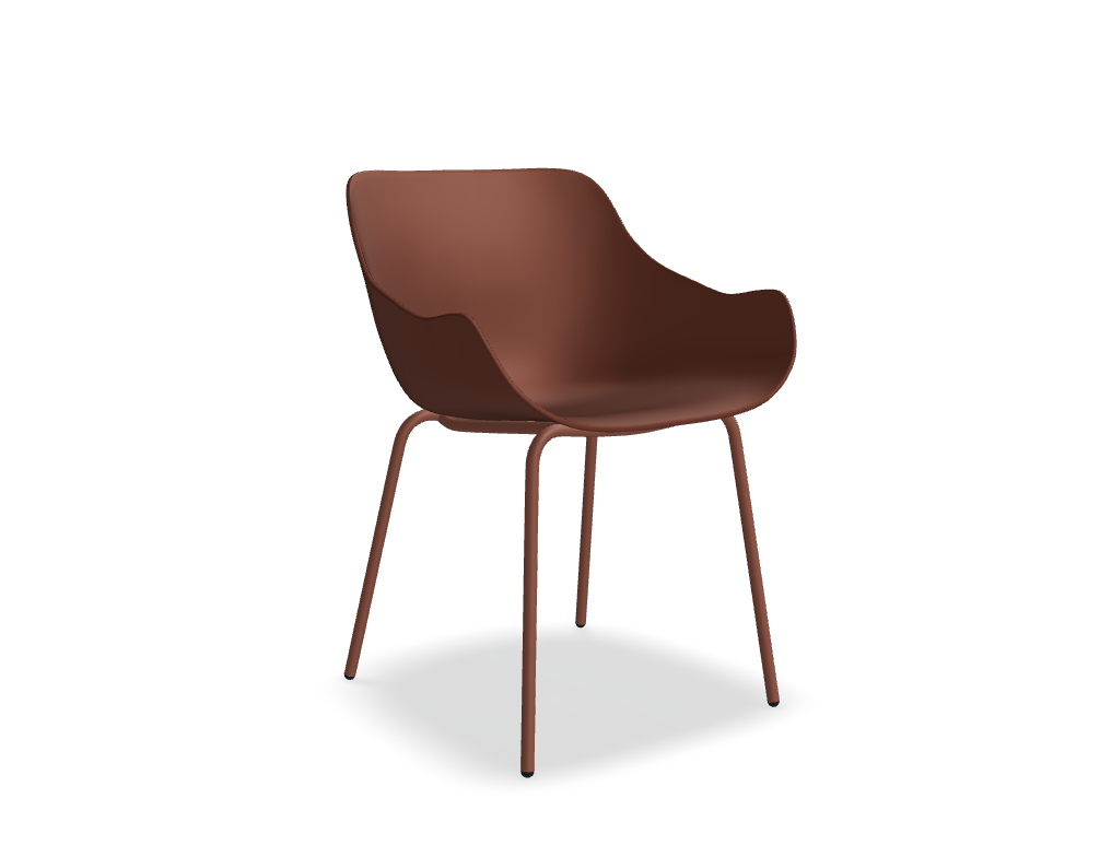 krzesło podstawa czworonożna -  BALTIC BASIC - siedzisko tworzywowe - podstawa - 4 nogi, metal malowany proszkowo, stopki tworzywowe