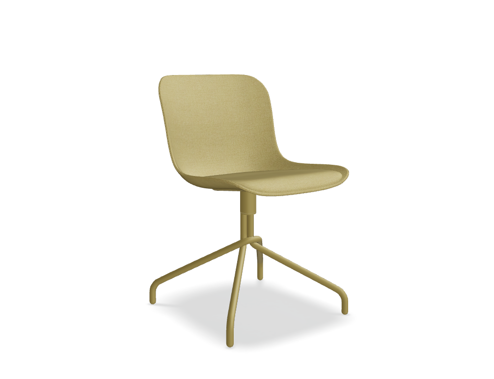 chair swivel base -  BALTIC 2 CLASSIC - upholstered seat with cushion - base - 4-spoke, powder coated steel, polypropylene feet, swivel seat - 360°