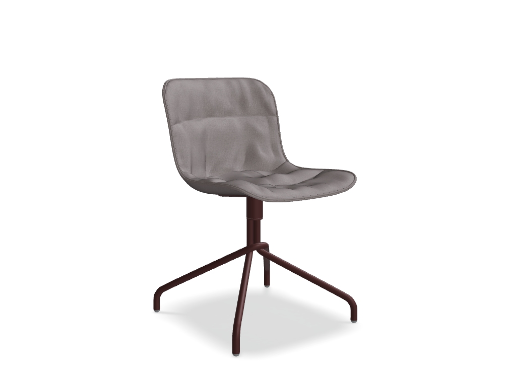 krzesło podstawa obrotowa -  BALTIC 2 SOFT DUO - siedzisko tapicerowane, poduszka z marszczeniem - podstawa - 4-ro ramienna, metal malowany proszkowo, stopki two rzywowe; siedzisko obrotowe - 360°