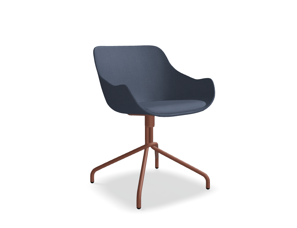 krzesło podstawa obrotowa -  BALTIC CLASSIC - siedzisko tapicerowane z poduszką - podstawa - 4-ro ramienna, metal malowany proszkowo, stopki tworzywowe; siedzisk o obrotowe - 360°