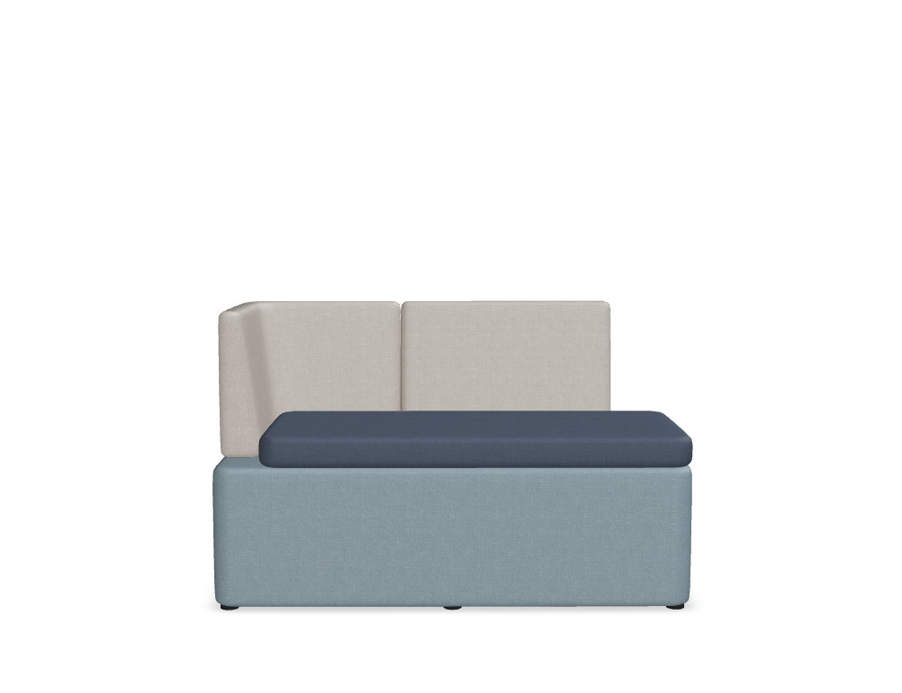 niedriges modulares Sofa -  KAIVA - modulierbares Sofa - großer Sitz mit linker Rückenlehne, ohne Paneel