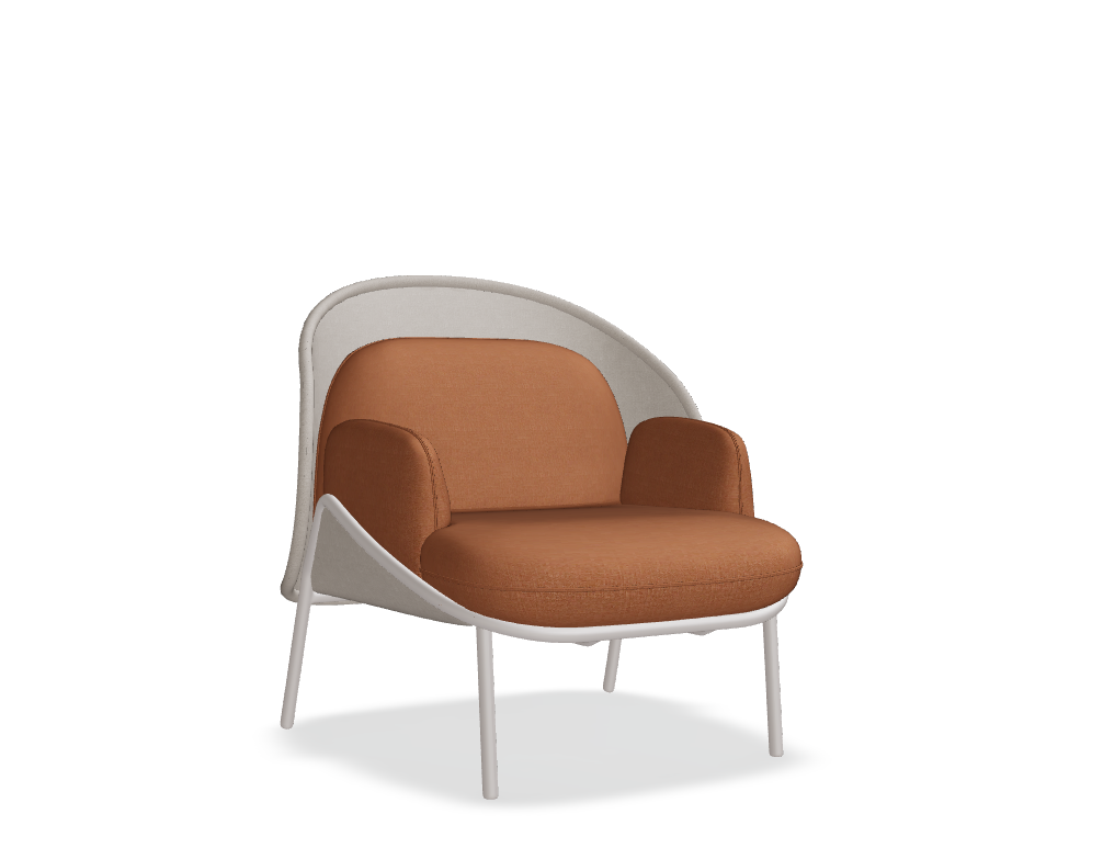 armchair -  MESH - upholstered seat; large shield - mesh; base - 4-legged - powder coated steel, polypropylene feet