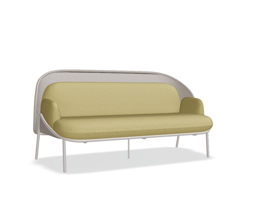 sofa -  MESH - upholstered seat; large shield - mesh; base - 4-legged - powder coated steel, polypropylene feet