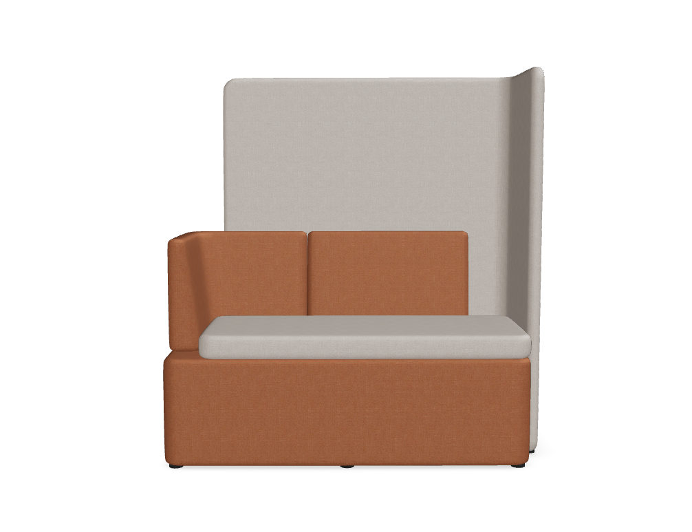 modular sofa high -  KAIVA - modular sofa - large seat with left backrest and high right screen