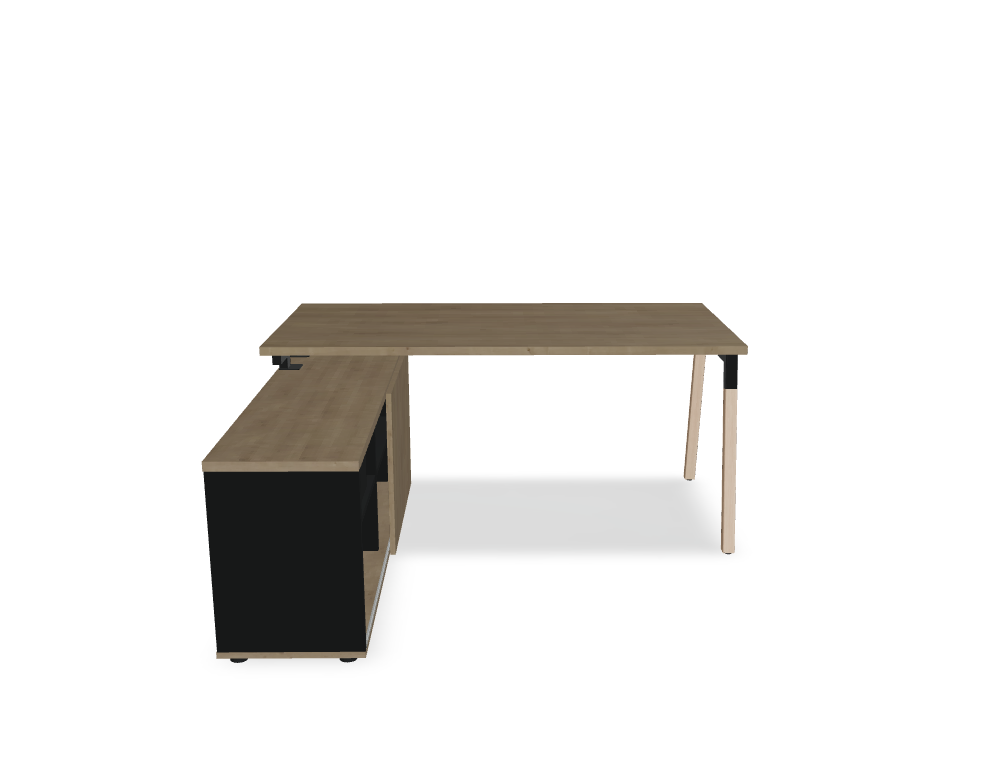 Schreibtisch mit Schrank - 
