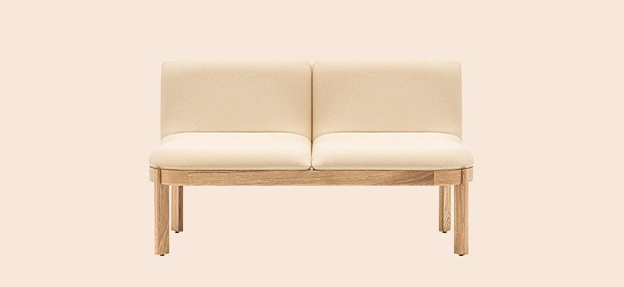 Two-seater Ramp sofa
