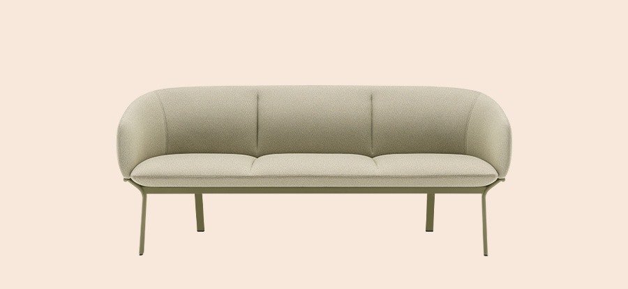 Light green three-seater Grace sofa