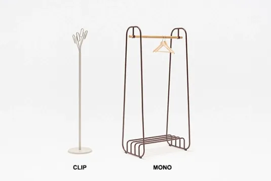 Nuovi prodotti: appendiabiti Clip & Mono e Ismo con base a dondolo.