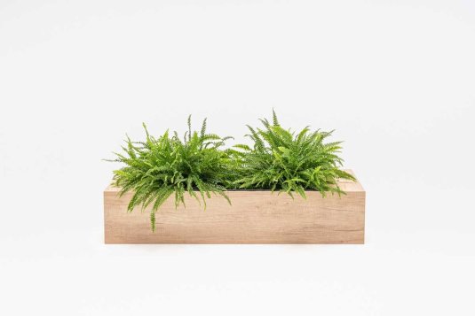 Nouveaux produits : extensions d’armoire sous forme de pots de fleurs avec finition tissu du client