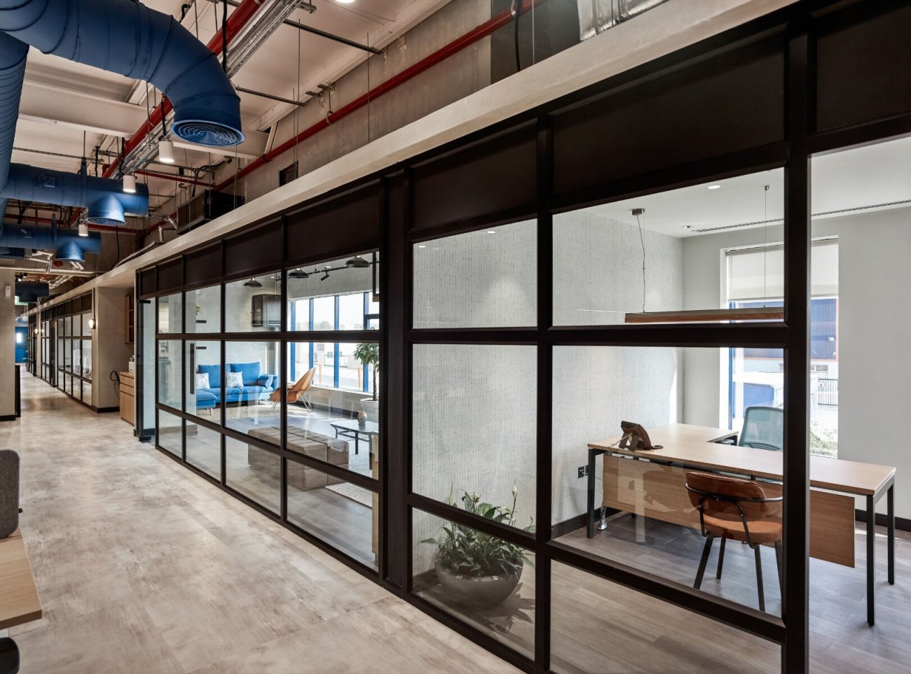 Large windows and high ceilings
