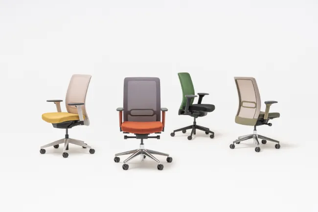 Chaises de bureau colorées Leo