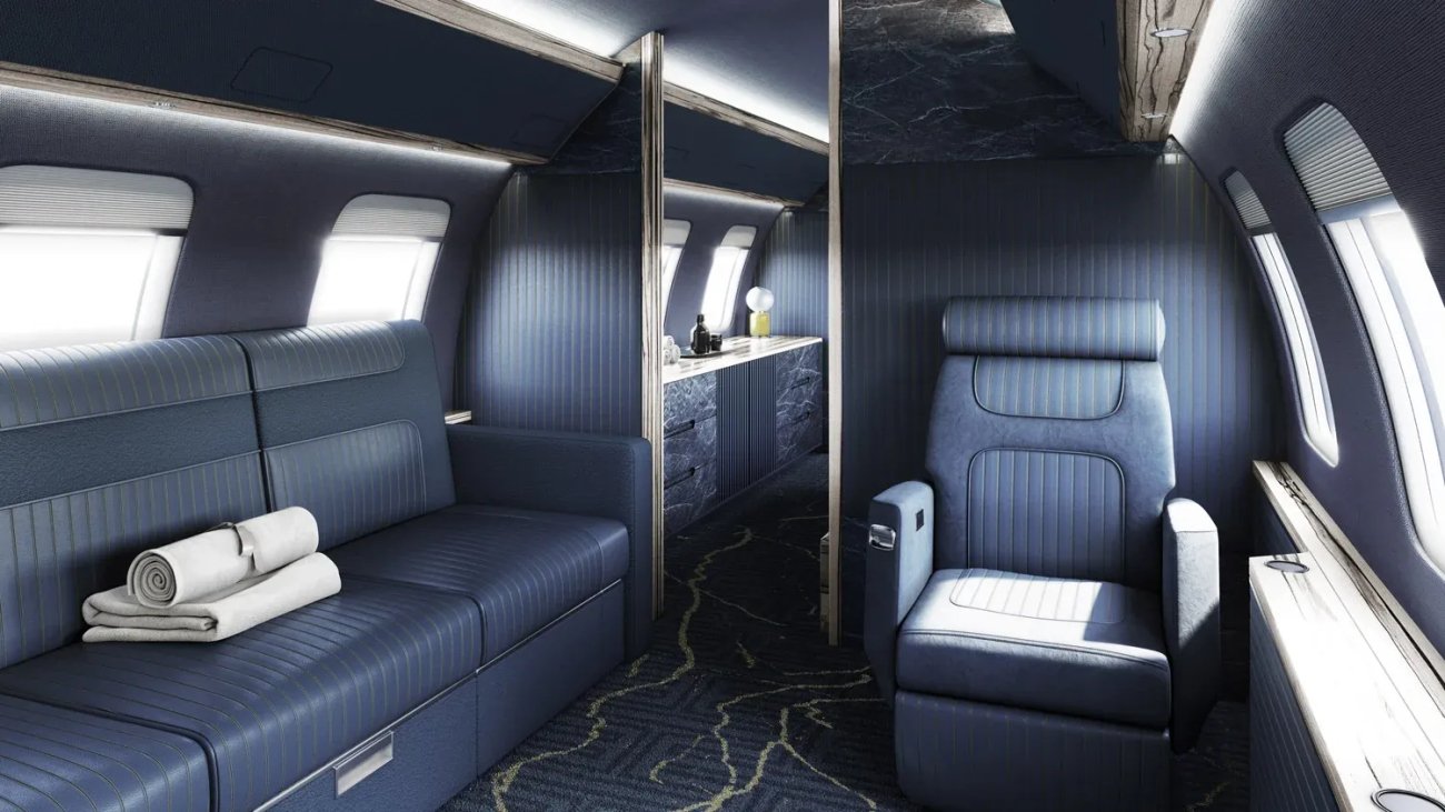Cabine de l'avion Bombardier Global 7500