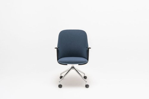 Armchair polished aluminium base Paralel