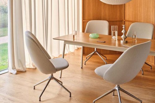 Armchair polished aluminium base Paralel