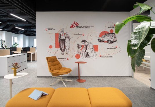 Ein neuer Raum für eine wichtige Mission. .mdd hat das Büro von Ärzte ohne Grenzen ausgestattet