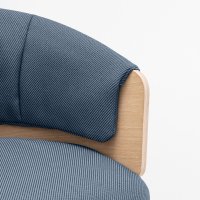 krzesło konferencyjne Collar: fornir dąb naturalny, Oceanic O-11, RAL9005