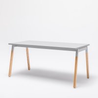 biurko jednostanowiskowe Ogi W: aluminium satinato, RAL9006