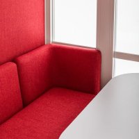 Hako Meeting: Medley M-64019, RAL7044; Tack: aluminium satinato, RAL9006; Kaiva: Medley M-64019