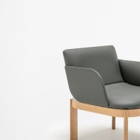 fotel Ramp: Leather L-02, fornir dąb naturalny