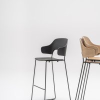 tabouret haut Afi: placage Chene naturel; tabouret haut Afi: placage Chene noir