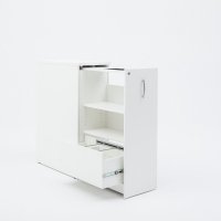 cassettiera Standard: bianco pastello