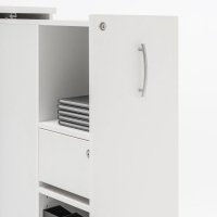 cassettiera Standard: bianco pastello