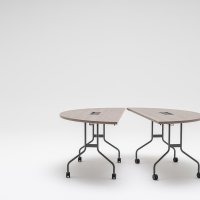 table plateau rabattable Easy: Chêne gris, RAL7043