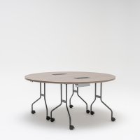 table plateau rabattable Easy: Chêne gris, RAL7043