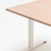 desk height adjustment Ogi Drive: canadian oak, RAL9010