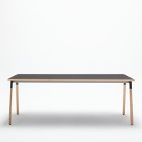 conference table Ogi W: black, RAL9005, ash